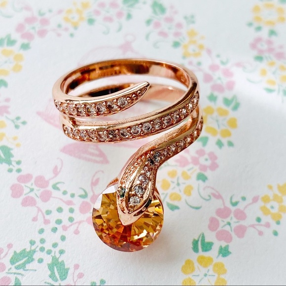 Serpent of Temptation Austrian Crystal Wrap Ring - Picture 8 of 8